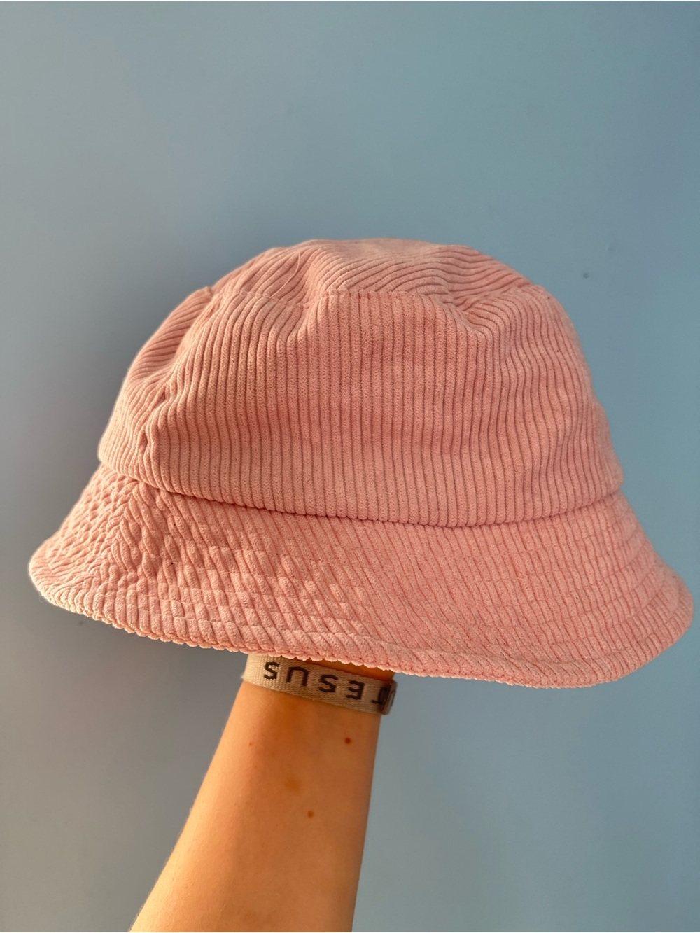 Pink Corduroy Bucket Hat